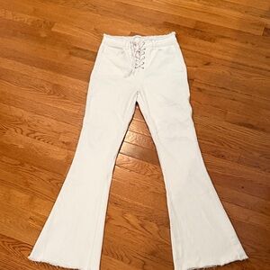 SHEIN White Flare Jeans